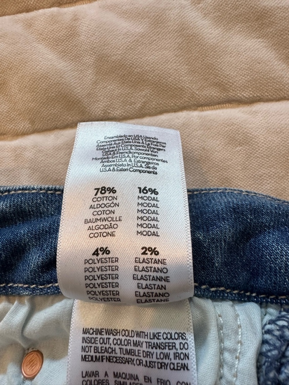 MOTHER Lil Roller Fray Jeans Work Hard Play Hard - Picture 5 of 5